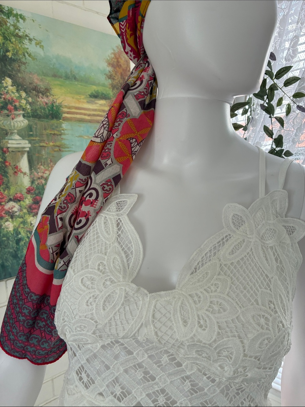 Rebellion White Lace Maxi Dress - Picture 2 of 6